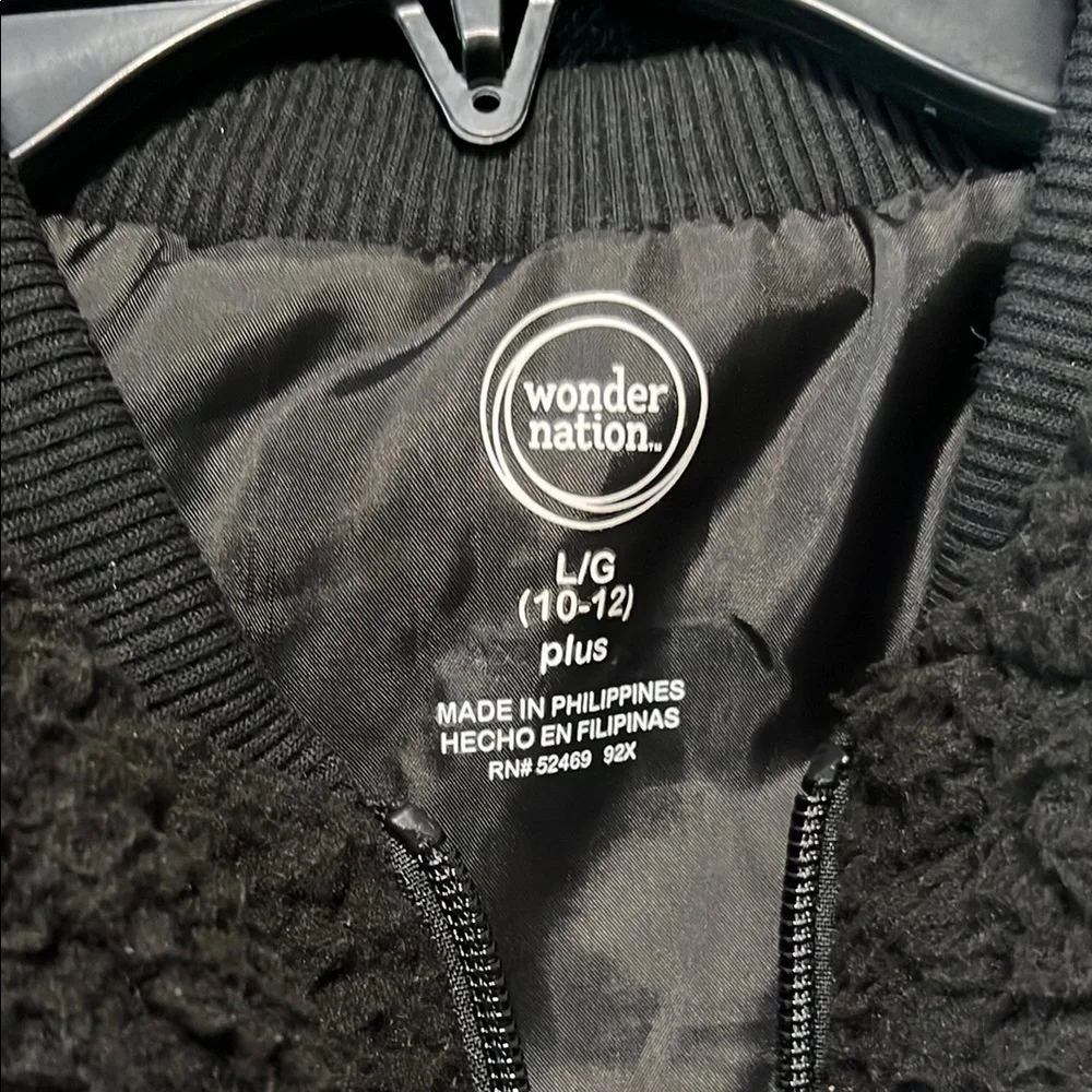 WONDER NATION - Teal and Black Sherpa Vest